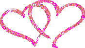 Gif animé coeurs roses